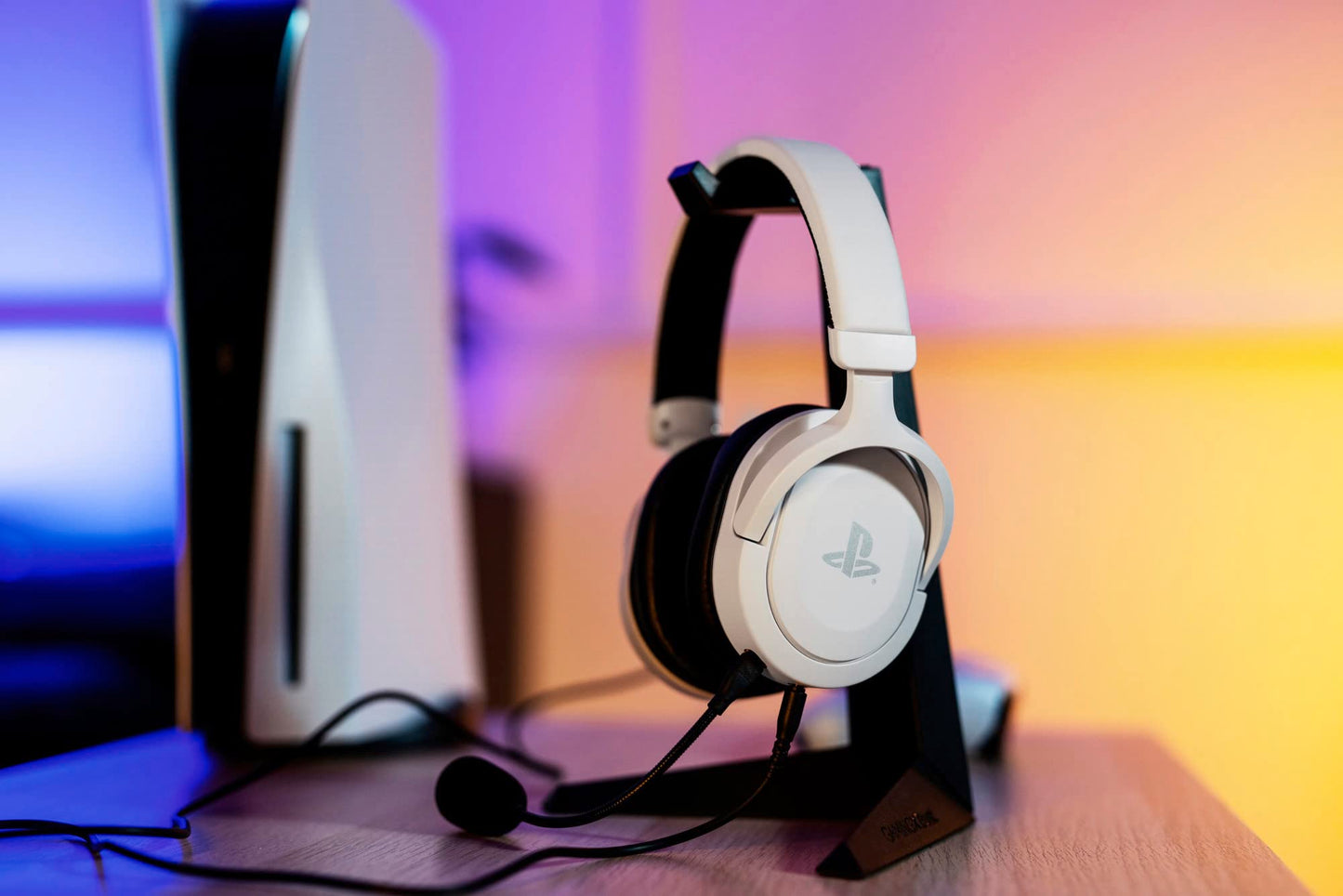Trust GXT 498W Forta - Official PS5 Headset, Detachable Mic, White