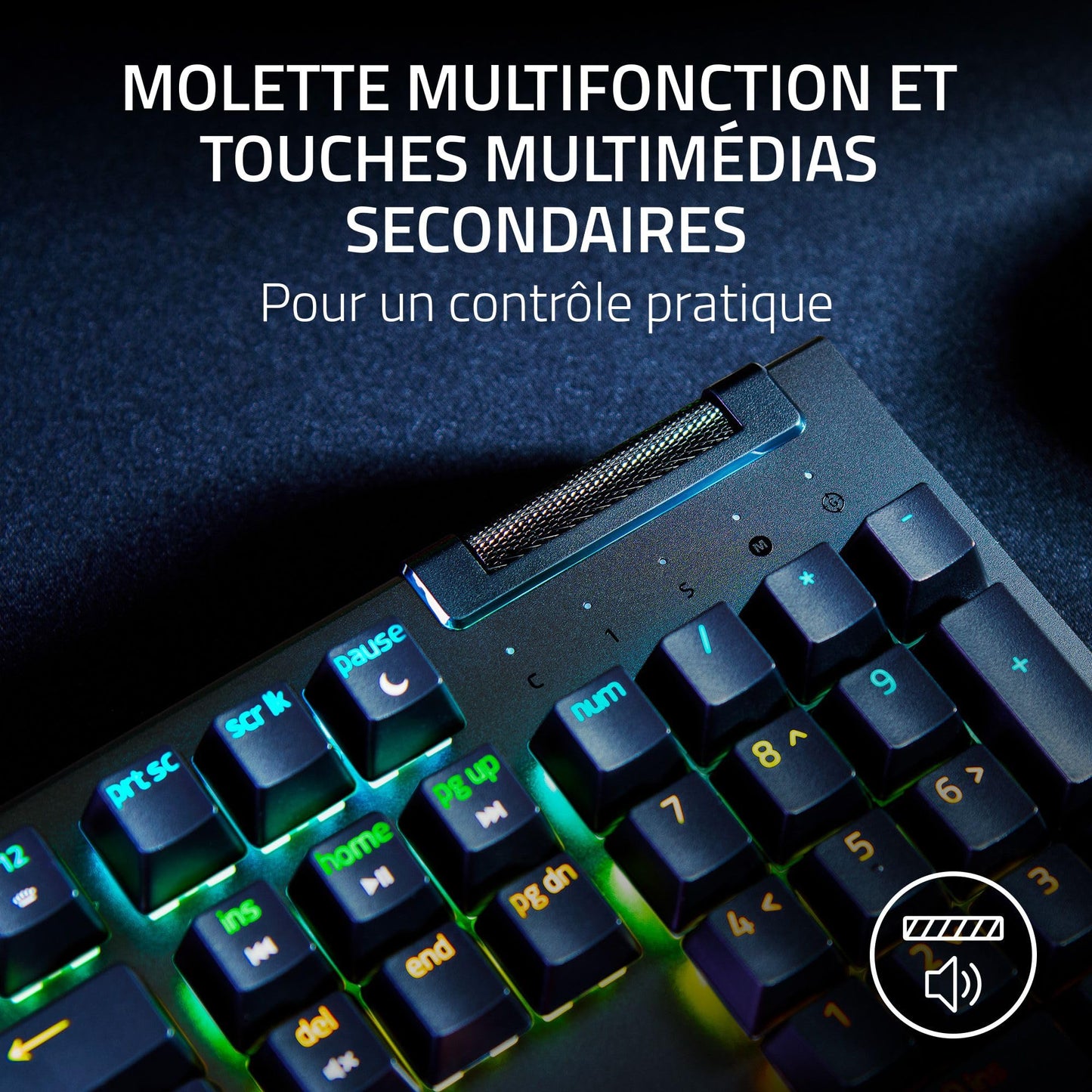Razer BlackWidow V4 X Clavier Méca AZERTY, RGB Chroma, Switch Verts