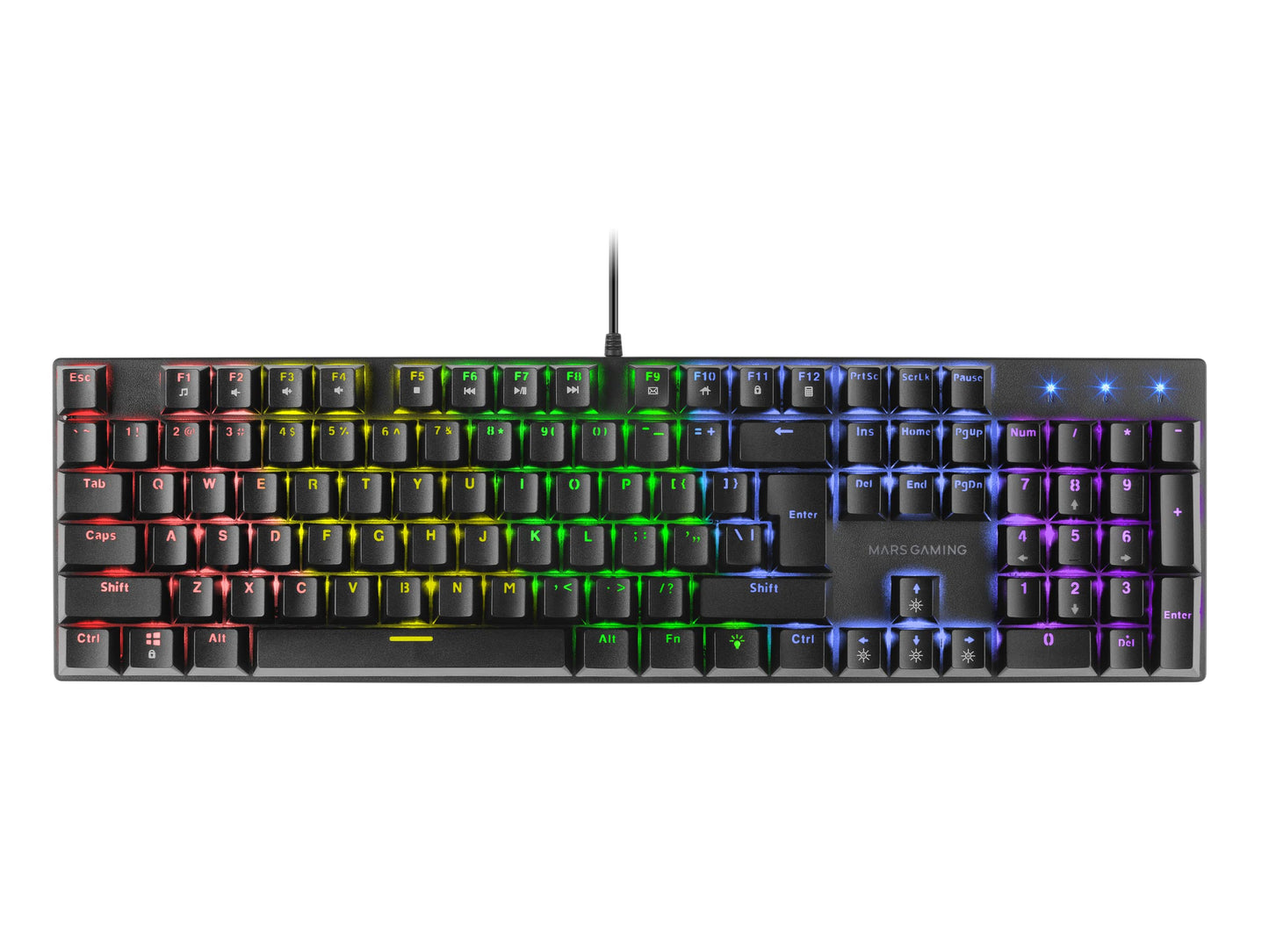 Mars Gaming MK422 RGB Mechanical Keyboard, Brown Switch, US