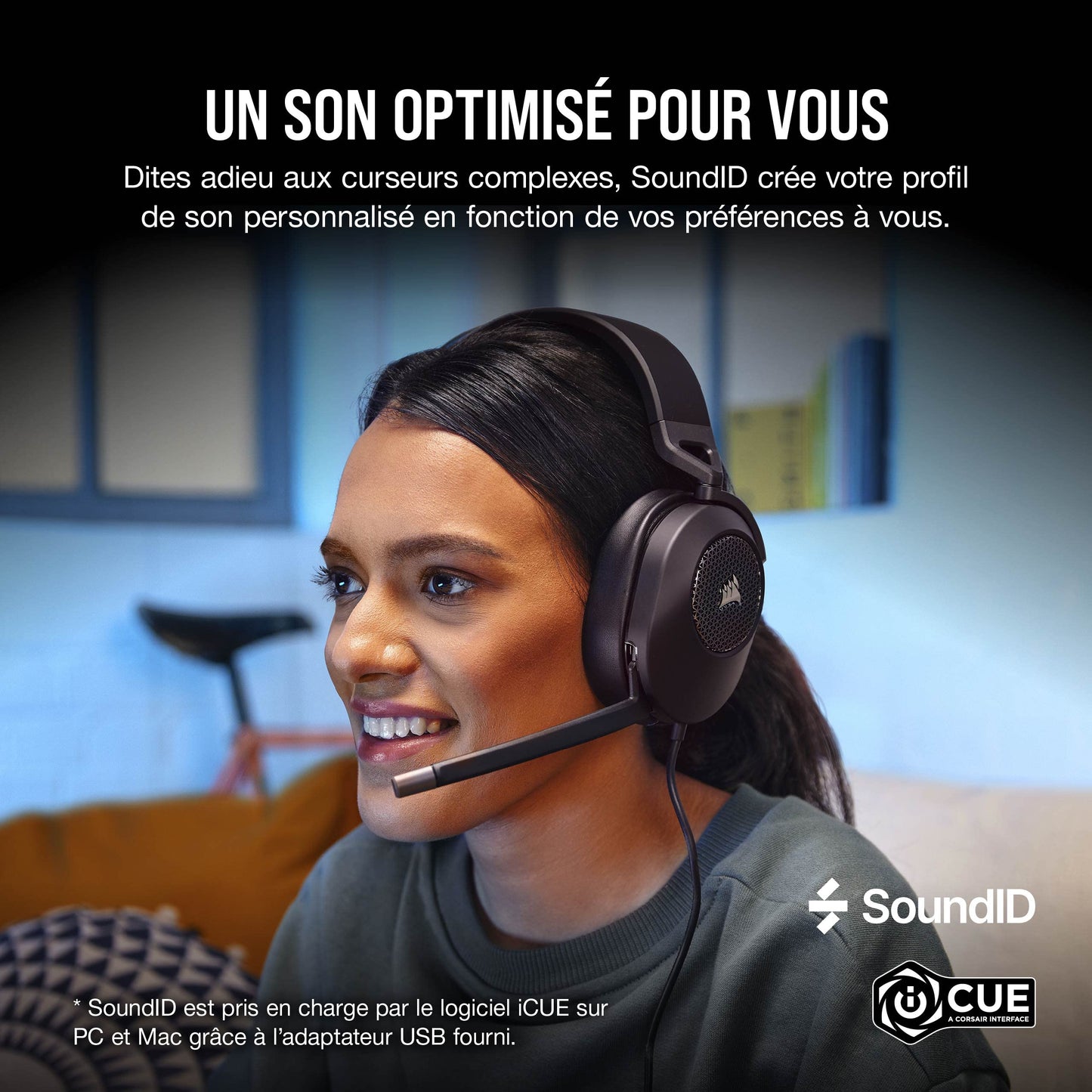 CORSAIR HS65 - Wired 7.1 Gaming Headset, Dolby, SoundID, iCUE