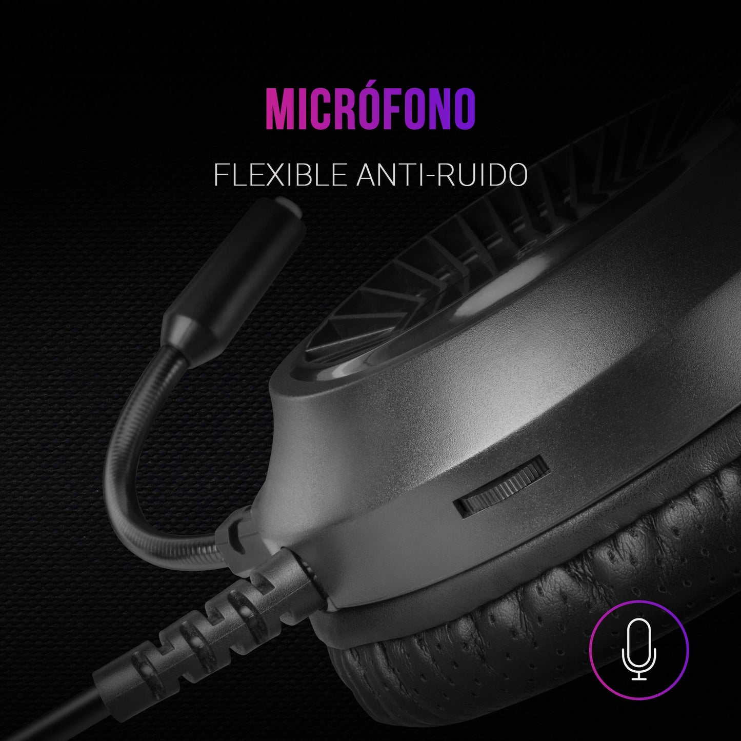 MARSGAMING MH120 - Gaming Headset w/Flex Mic, Airtech Black