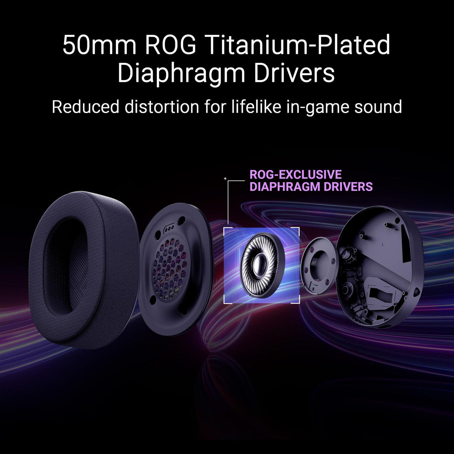 ASUS ROG Pelta - Speednova Wireless, Titanium 50mm, 60h Playtime