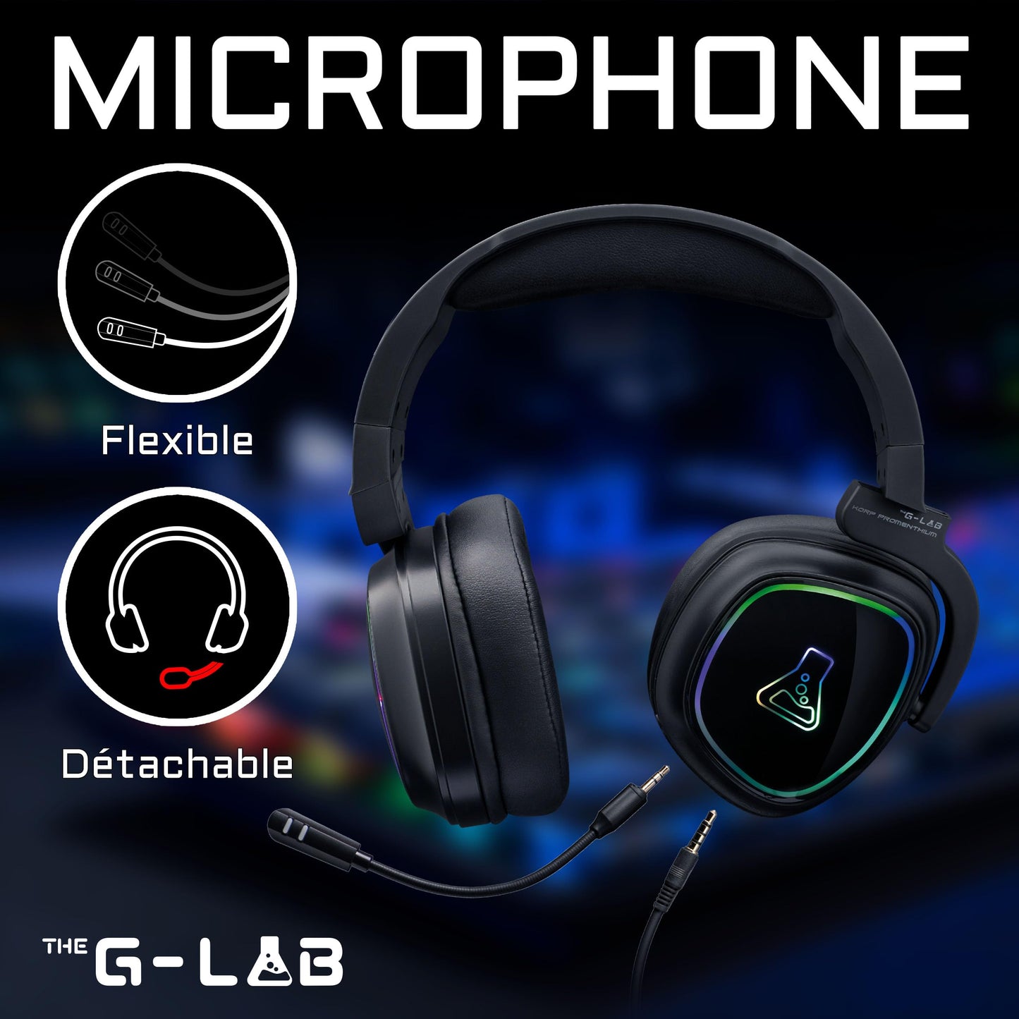 G-LAB Korp Promenthium - Wireless Gaming Headset for PS5/PC, RGB