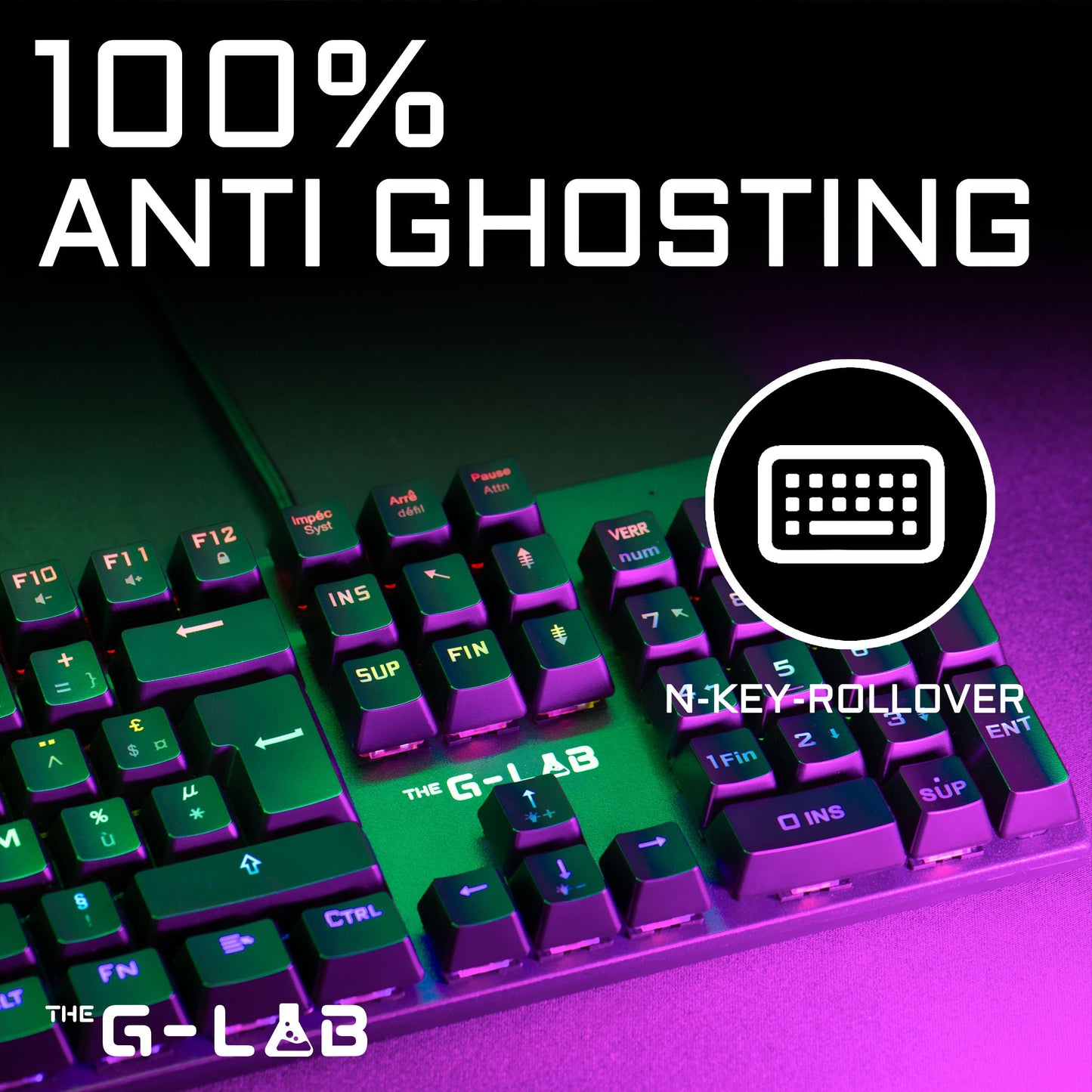 G-Lab Keyz Carbon Ex Mechanical Keyboard - Compact, High-Performance Gaming Keyboard