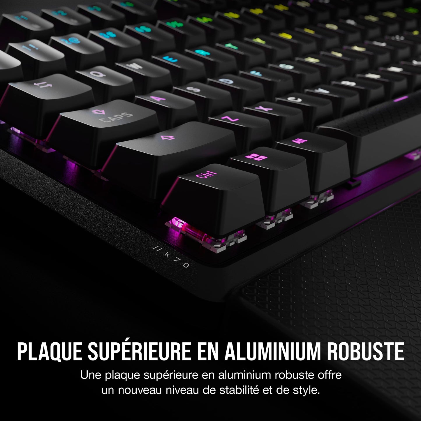 CORSAIR K70 CORE RGB Clavier Méca AZERTY, MLX Red, SOCD, Contrôle Média