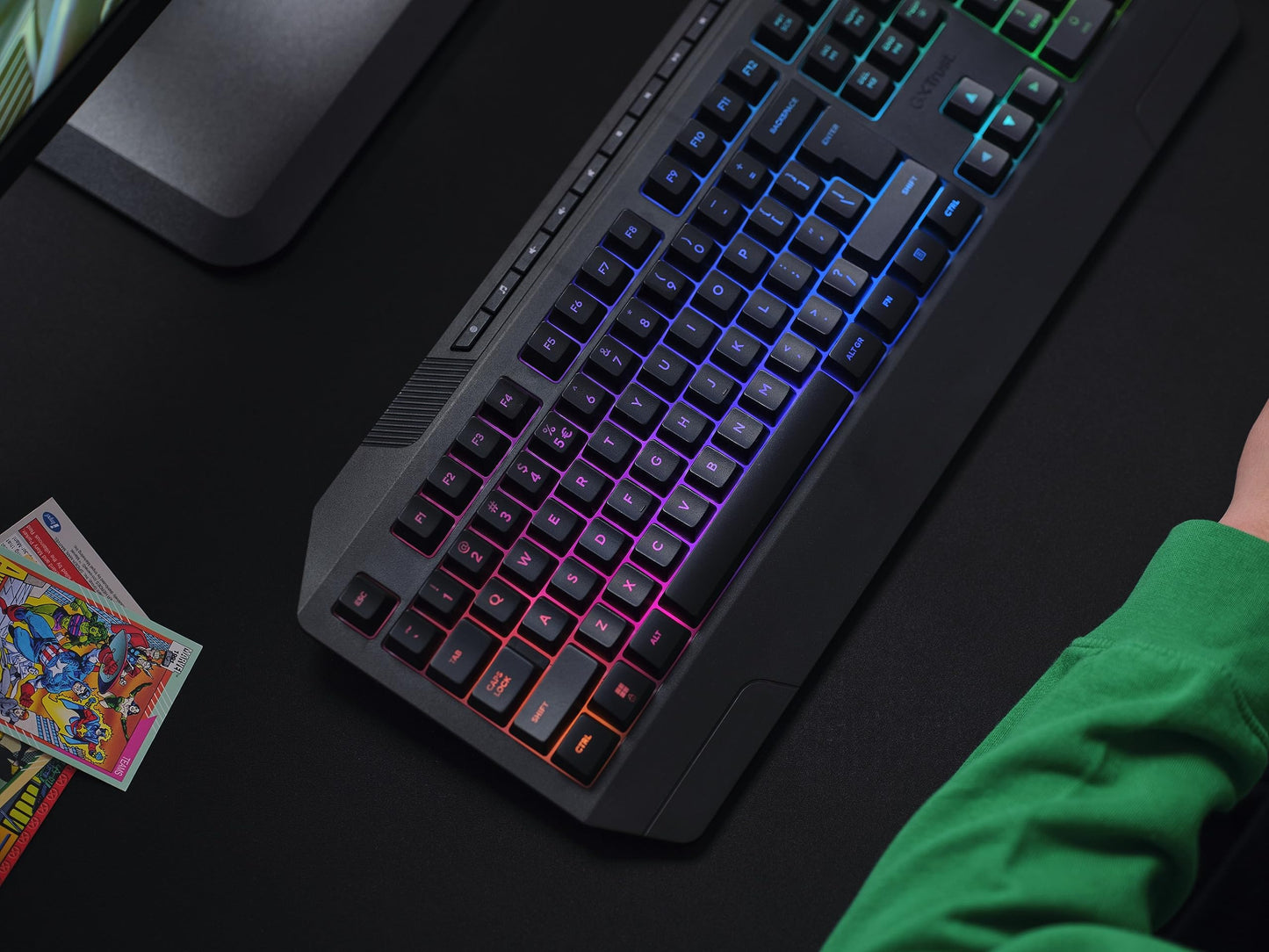 Trust GXT 836 RGB Gaming Keyboard, AZERTY, USB, LED, PC