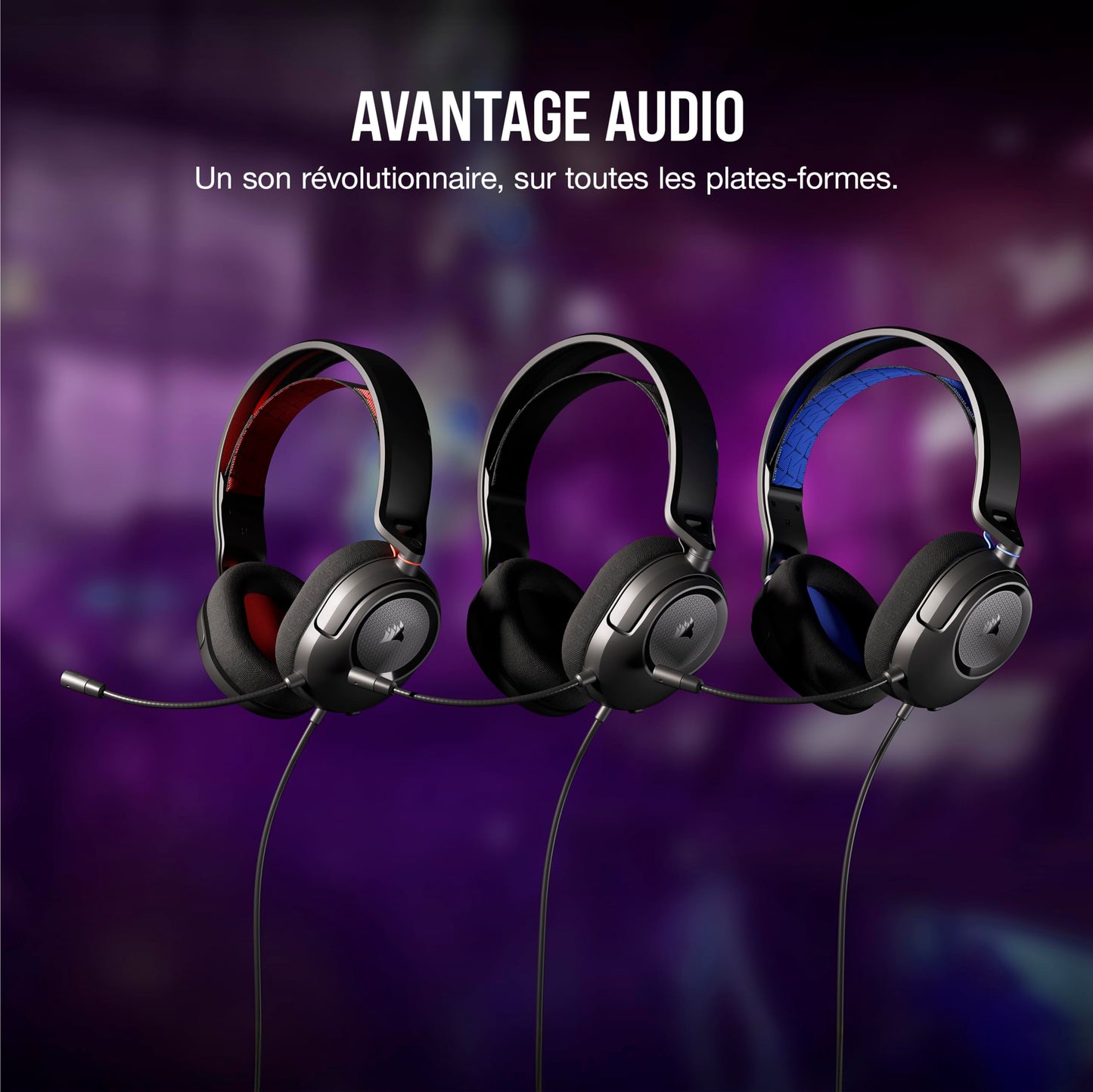 Corsair HS35 v2 - Wired Gaming Headset, Multiplatform, 3.5mm