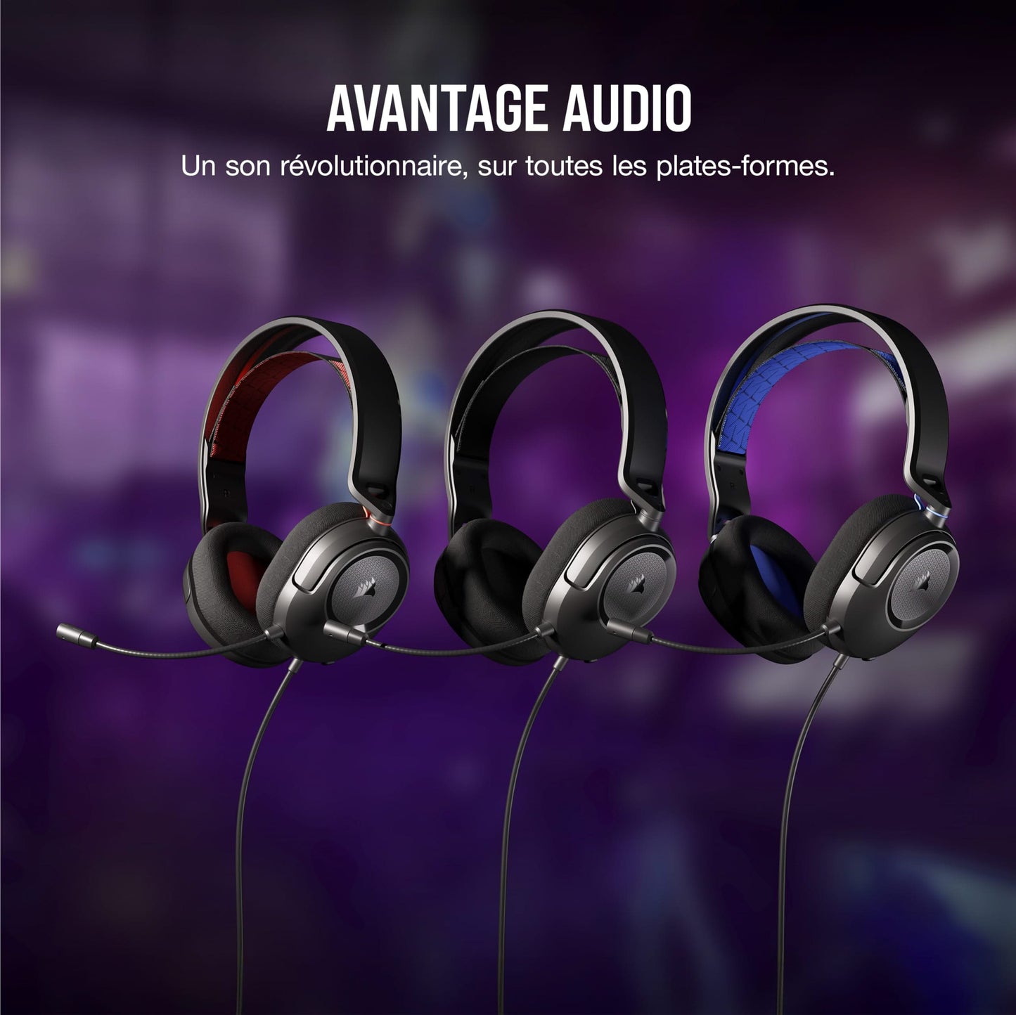 Corsair HS35 v2 - Wired Gaming Headset, Multiplatform, 3.5mm