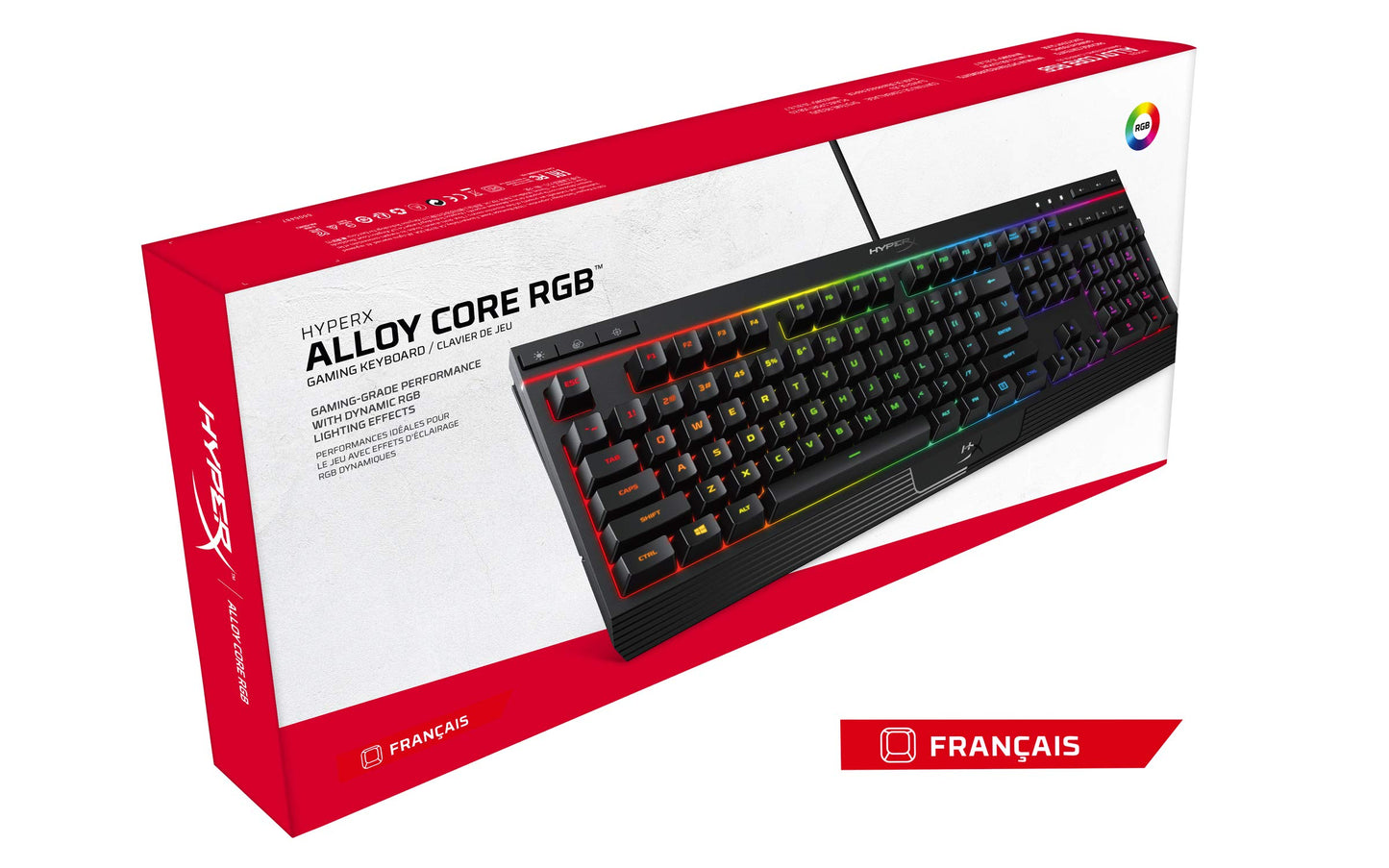 HyperX Alloy Core RGB Gaming Keyboard, USB, AZERTY