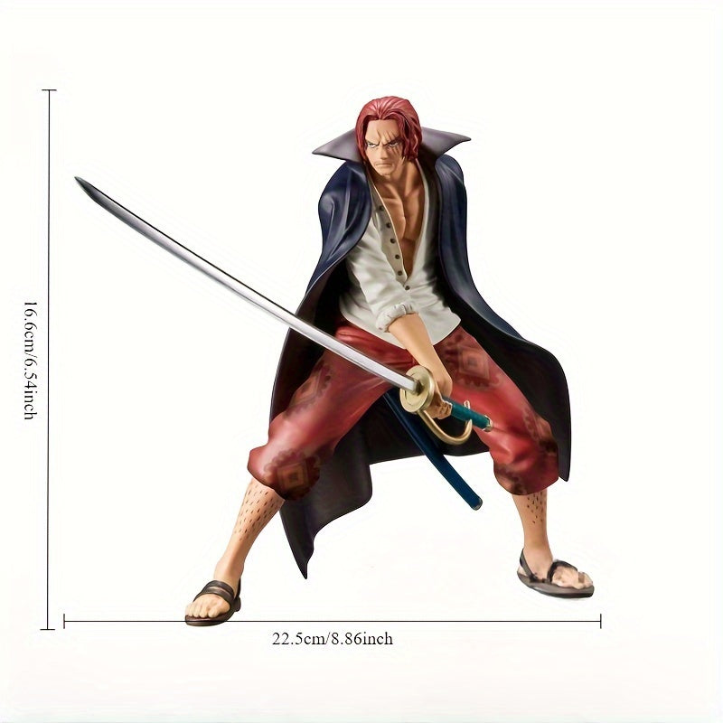 Bandai One Piece Zoro Red-Haired Anime Figure - PVC Desk Decor Gift
