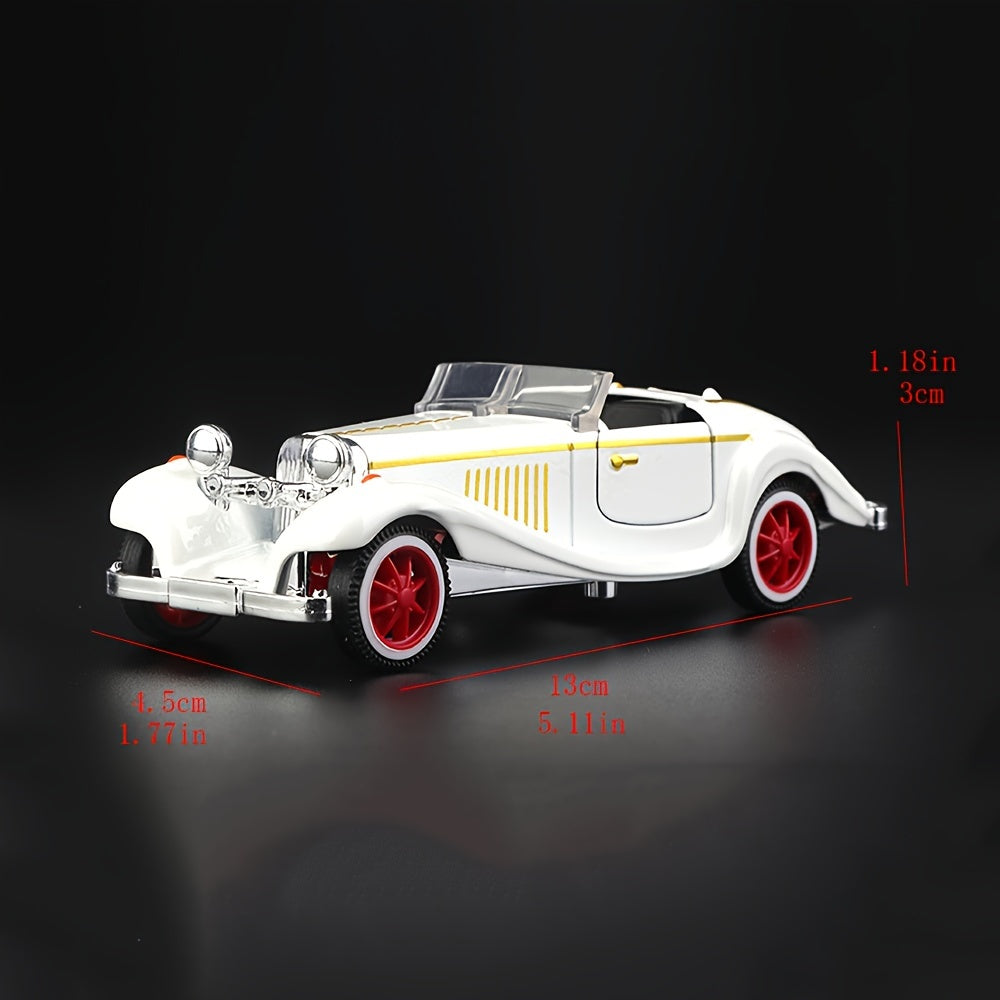 Vintage Convertible Car Model 1:32 - Alloy Toy with Working Doors