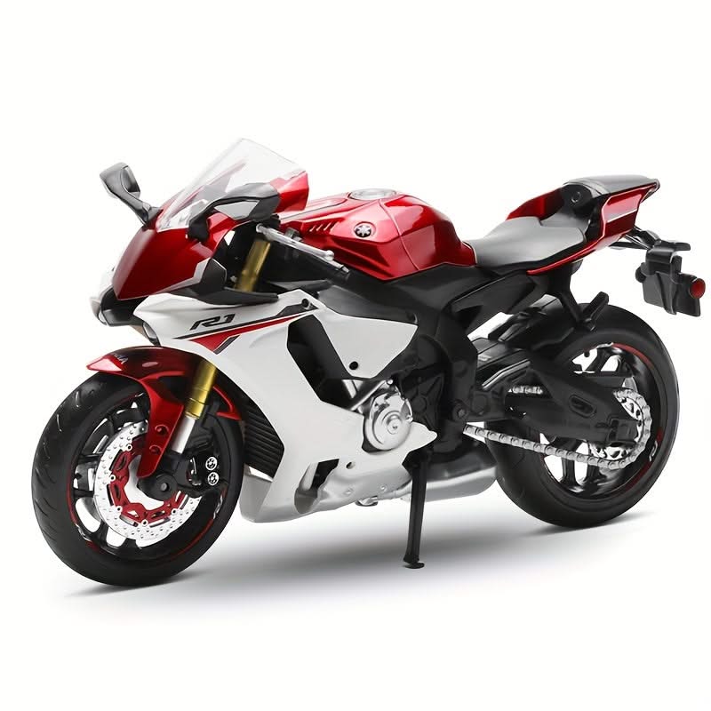 1:12 Scale Alloy Yamaha YZF-R1 Motorcycle Toy for Kids - Pull-Back Model, Gift for Boys