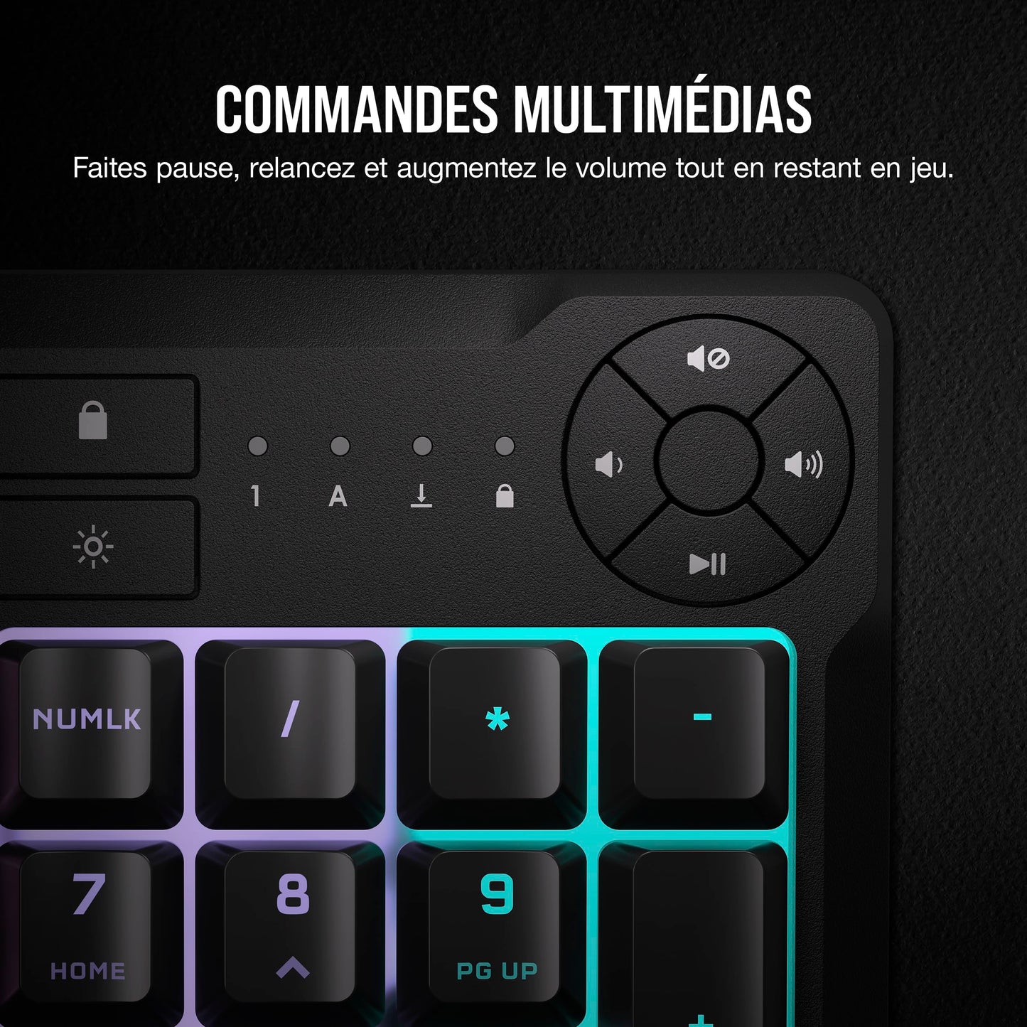 Corsair K55 Core Clavier Gaming AZERTY, RGB 10 Zones, Compatible iCUE