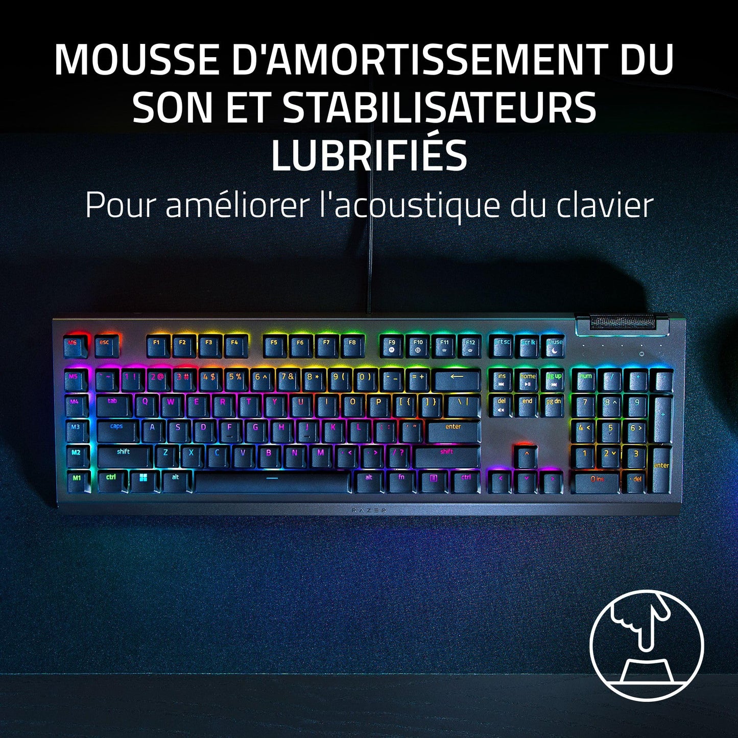 Razer BlackWidow V4 X Clavier Méca AZERTY, RGB Chroma, Switch Verts