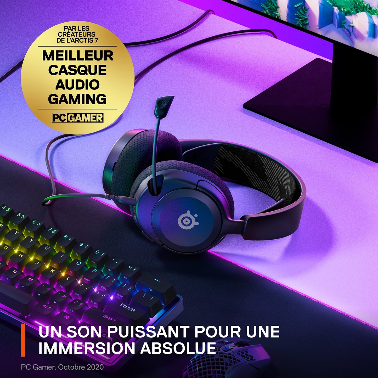 SteelSeries Arctis Nova 1 - Multiplatform Gaming Headset, 360° Sound