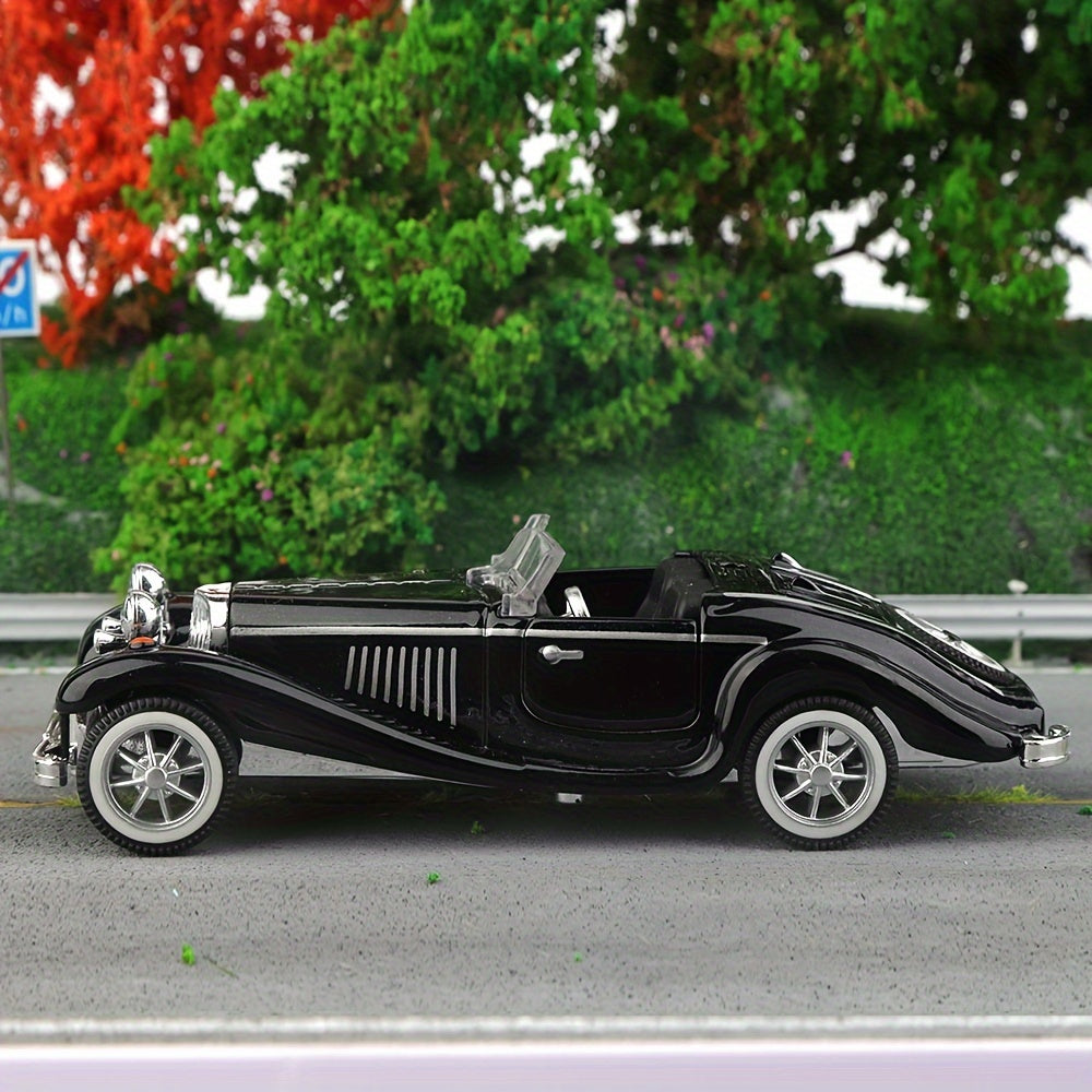 Vintage Convertible Car Model 1:32 - Alloy Toy with Working Doors
