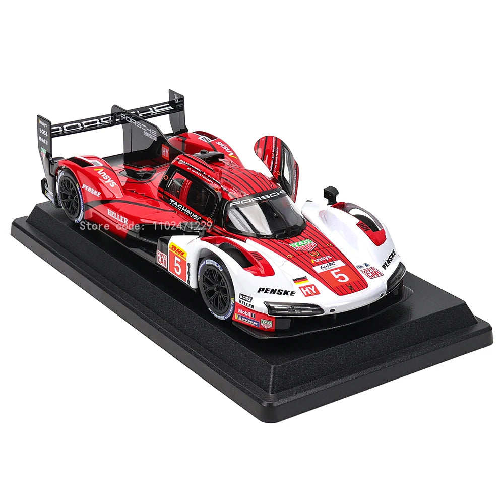 Bburago 1:24 Porsche 963 – Diecast Alloy Racing Car Model, Luxury Gift
