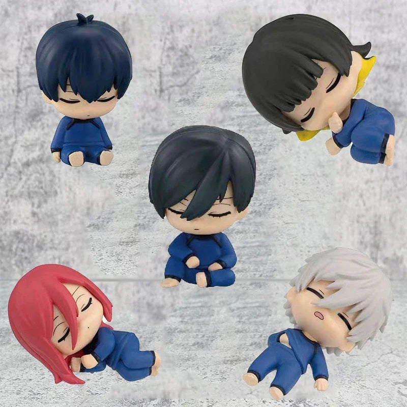 5pcs Anime Isagi Yoichi Blue Lock Sleeping Figures - PVC Collection Dolls