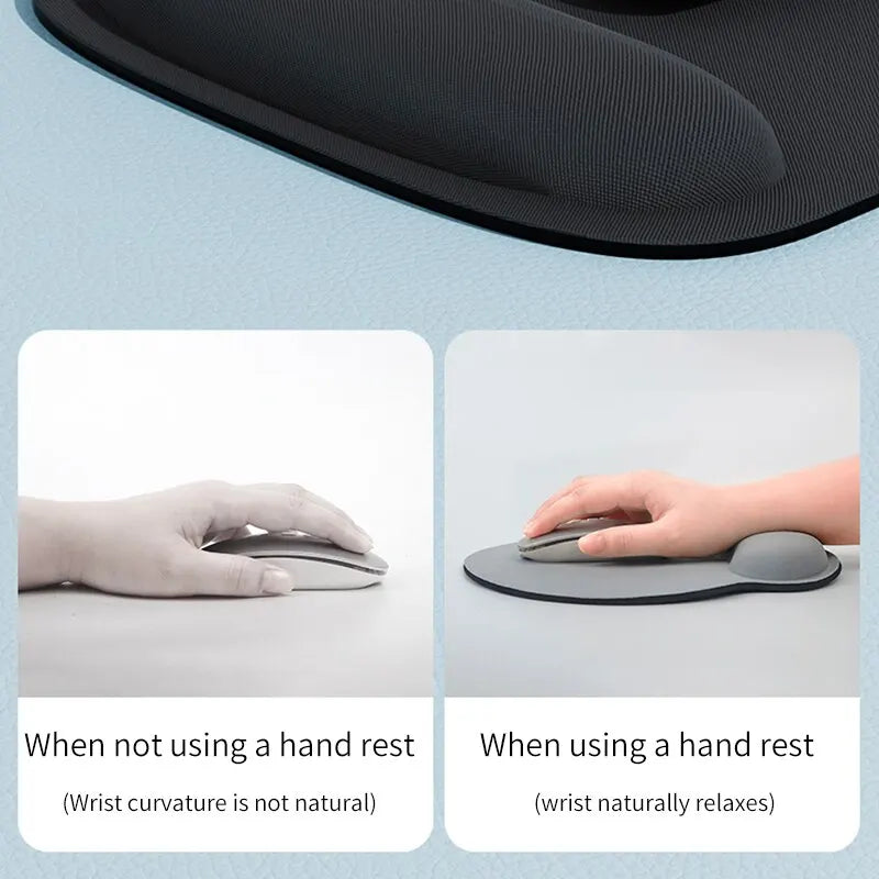 Memory Foam Wrist Rest Mouse Pad - Ergonomic, Superfine Fiber for Office & Gaming