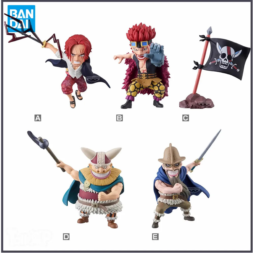 One Piece Bandai Shanks, Eustass Kid & Elbaf WCF Figures - Banpresto