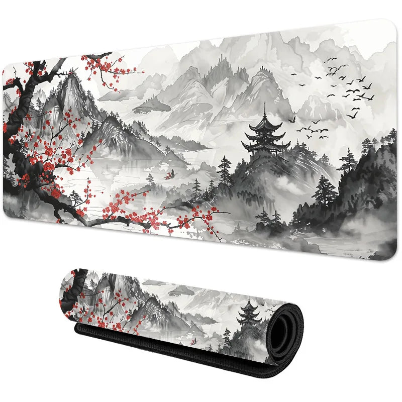 Sakura Scenery Mouse Pad – Large Anti-Slip Gaming Desk Mat