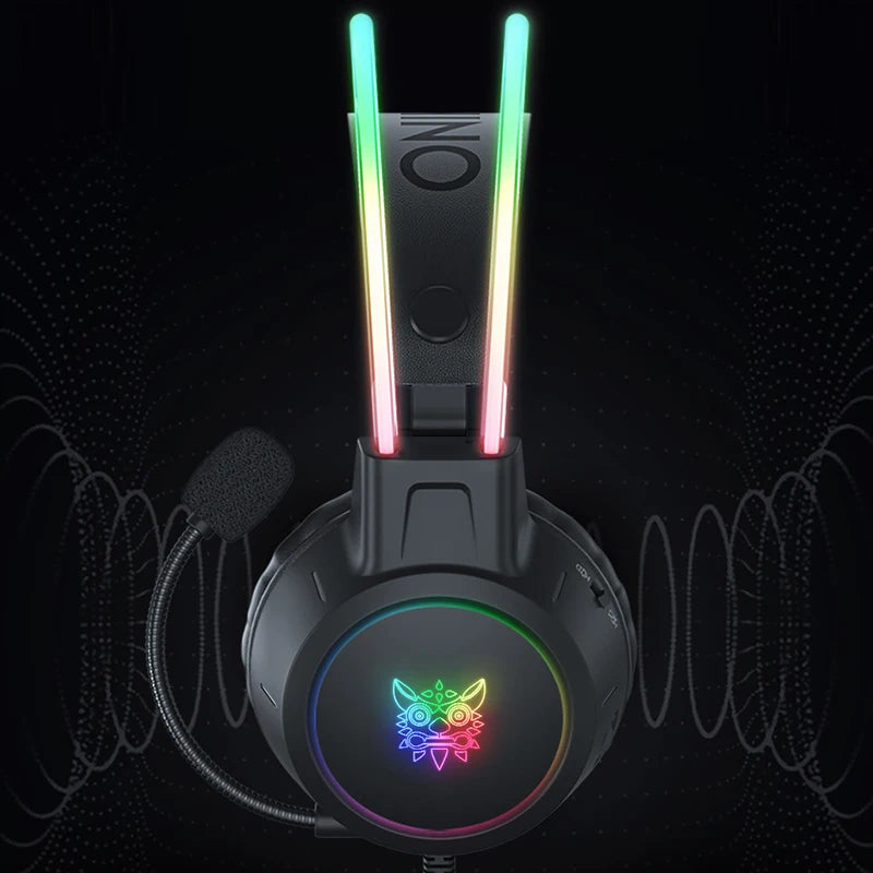 ONIKUMA RGB Gaming Headphones with HD Mic for PC, PS4, Xbox, Switch