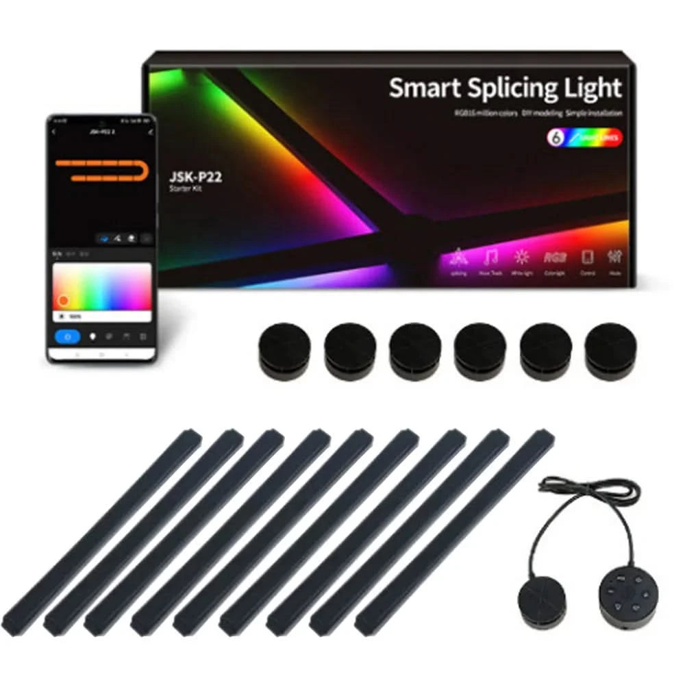 Smart RGBIC WiFi Wall Light – DIY Splicing LED for Gaming & Decor