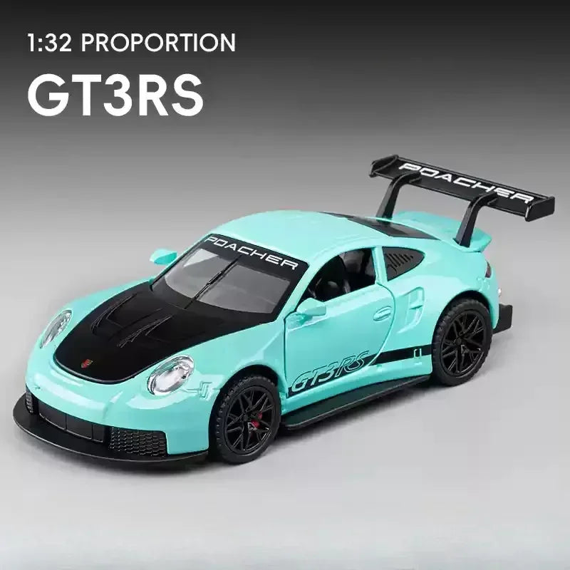 Diecast Miniature Voiture 1/32 Scale 911 GT3RS Sport Car Model Toy