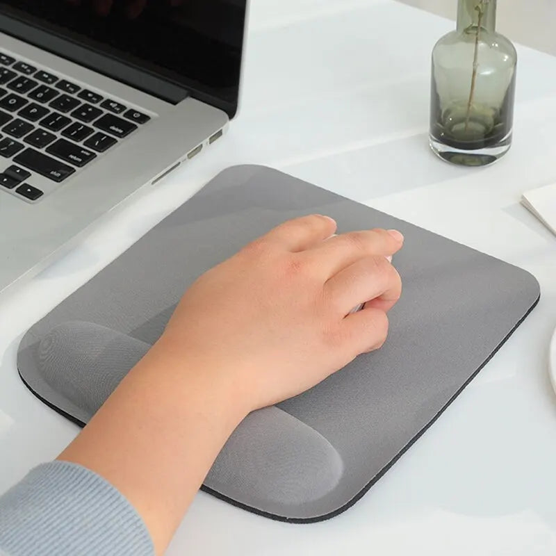 Memory Foam Wrist Rest Mouse Pad - Ergonomic, Superfine Fiber for Office & Gaming
