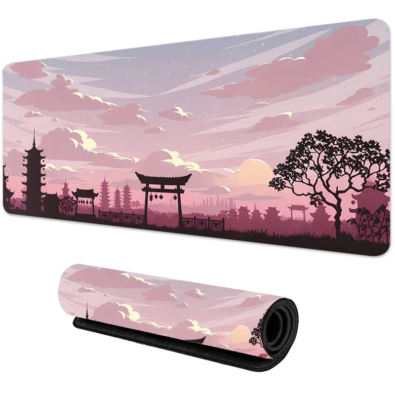 Sakura Scenery Mouse Pad – Large Anti-Slip Gaming Desk Mat