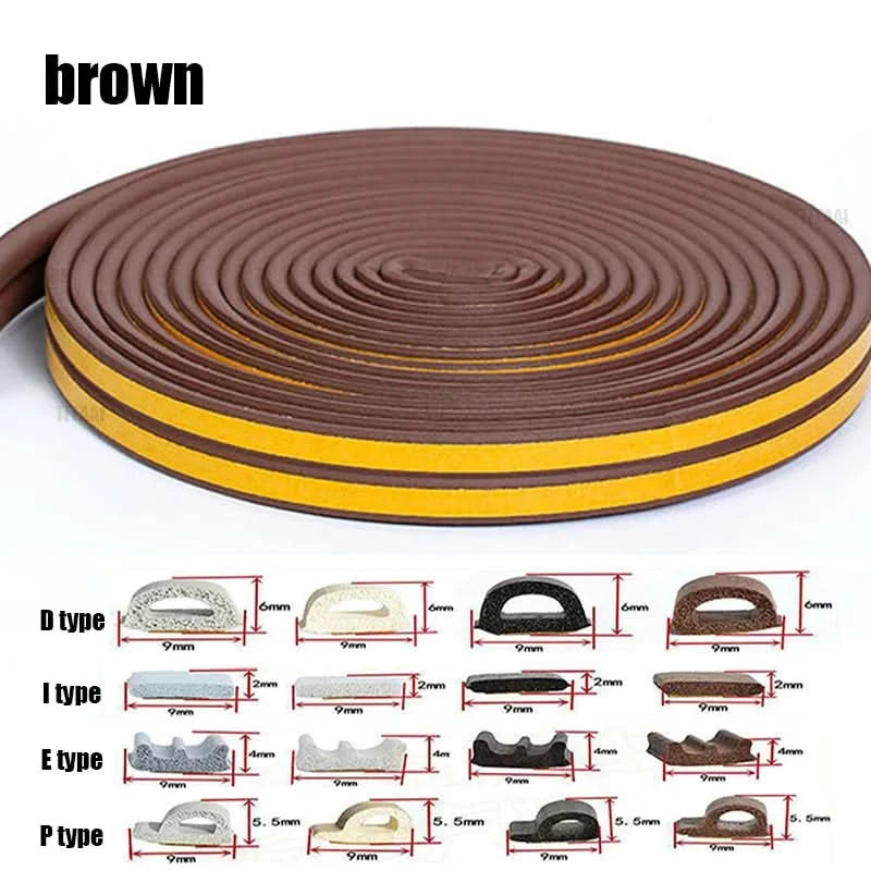 Self-Adhesive Acoustic Rubber Foam Door Insulation Seal Strip Weatherstrip