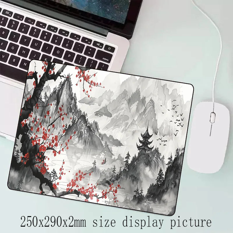 Sakura Scenery Mouse Pad – Large Anti-Slip Gaming Desk Mat