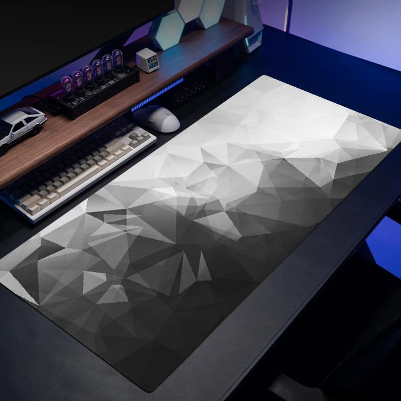 Large Rubber Mouse Pad Gaming Mat - Non-Slip 3D HD Diamond Grid 50x100cm