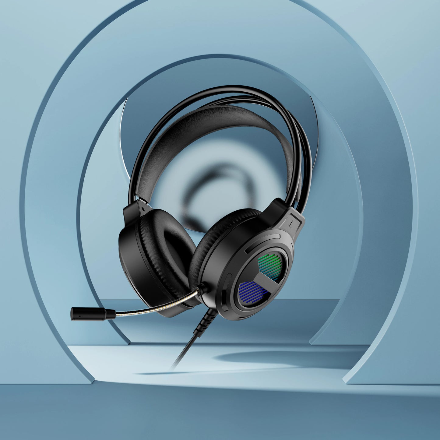 SW-G10 Wired Gaming Headphones with RGB Lighting & 3.5mm USB Connectivity