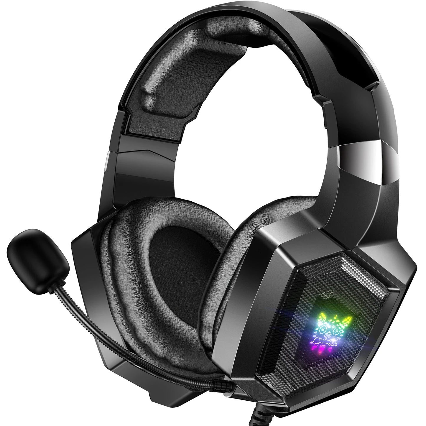 ONIKUMA K8 RGB Gaming Headset – Surround Sound Wired Headphones with Mic