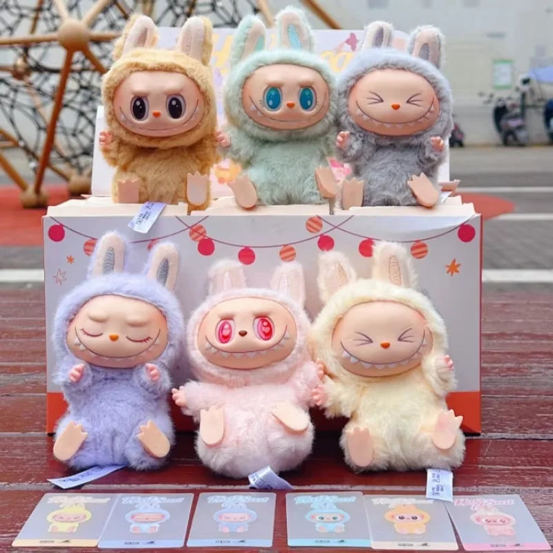 2025 Labubu “Have A Seat” PVC Anime Figure Keychain Doll Toy