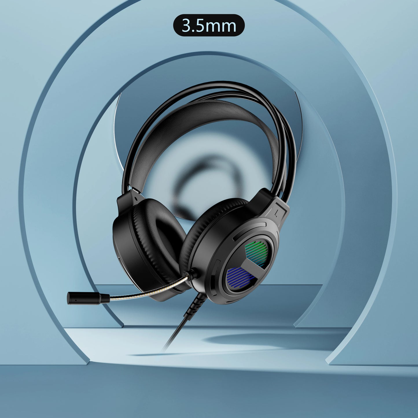 SW-G10 Wired Gaming Headphones with RGB Lighting & 3.5mm USB Connectivity