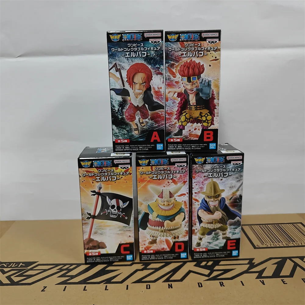 One Piece Bandai Shanks, Eustass Kid & Elbaf WCF Figures - Banpresto