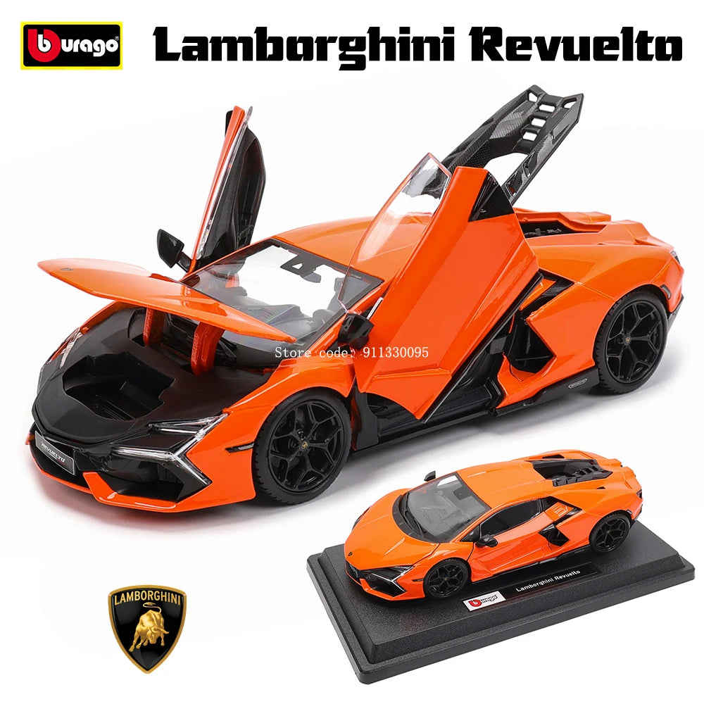 Bburago 1:24 Lamborghini Revuelto Alloy Luxury Vehicle Diecast Cars Model Toy Collection Gift Static car model boy toy
