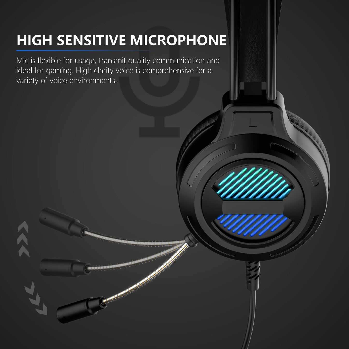 SW-G10 Wired Gaming Headphones with RGB Lighting & 3.5mm USB Connectivity