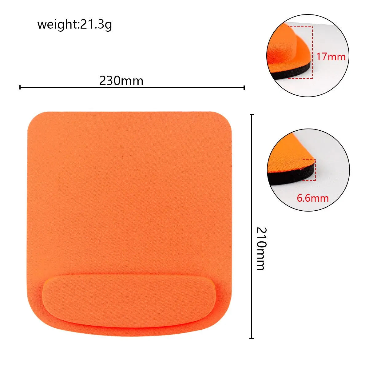 Memory Foam Wrist Rest Mouse Pad - Ergonomic, Superfine Fiber for Office & Gaming
