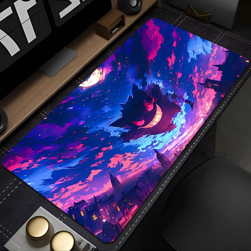 Large Gengar Anime Mouse Pad XL XXL for Gaming Desk & Keyboard