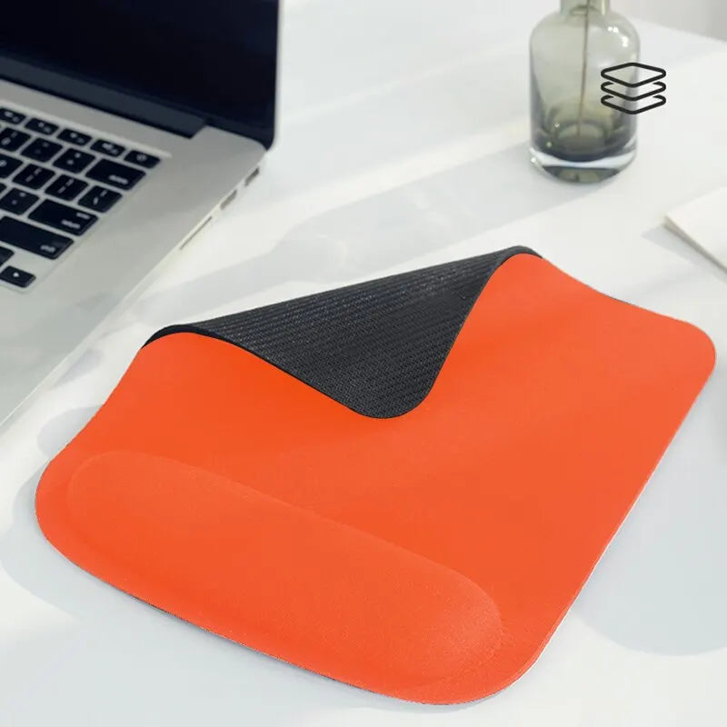 Memory Foam Wrist Rest Mouse Pad - Ergonomic, Superfine Fiber for Office & Gaming