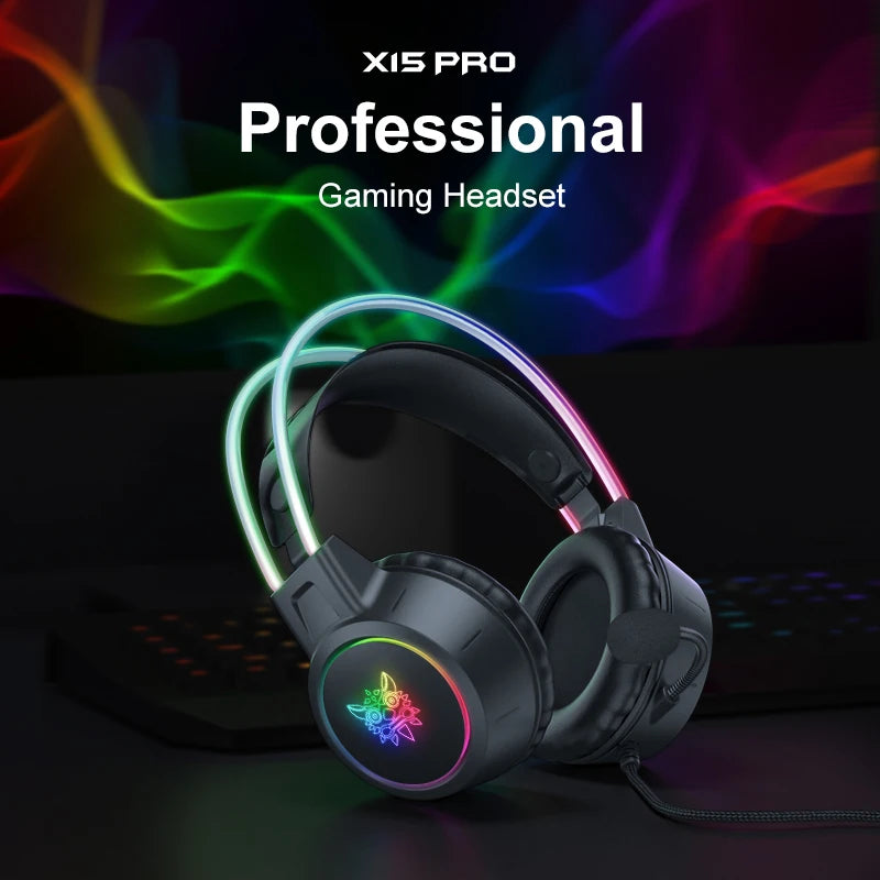 ONIKUMA RGB Gaming Headphones with HD Mic for PC, PS4, Xbox, Switch