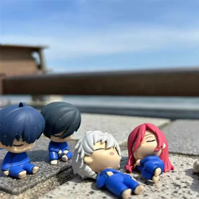 5pcs Anime Isagi Yoichi Blue Lock Sleeping Figures - PVC Collection Dolls