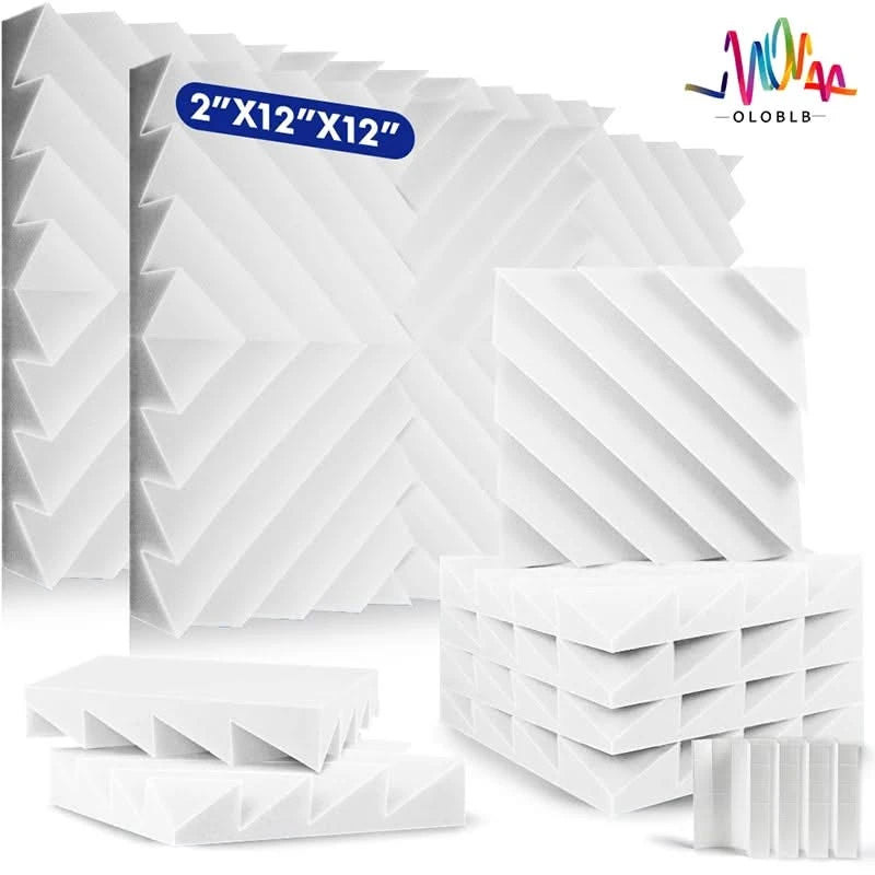 Acoustic Treatment Foam Panels - 6/12/24 Pcs Sound Isolation Wall Pads