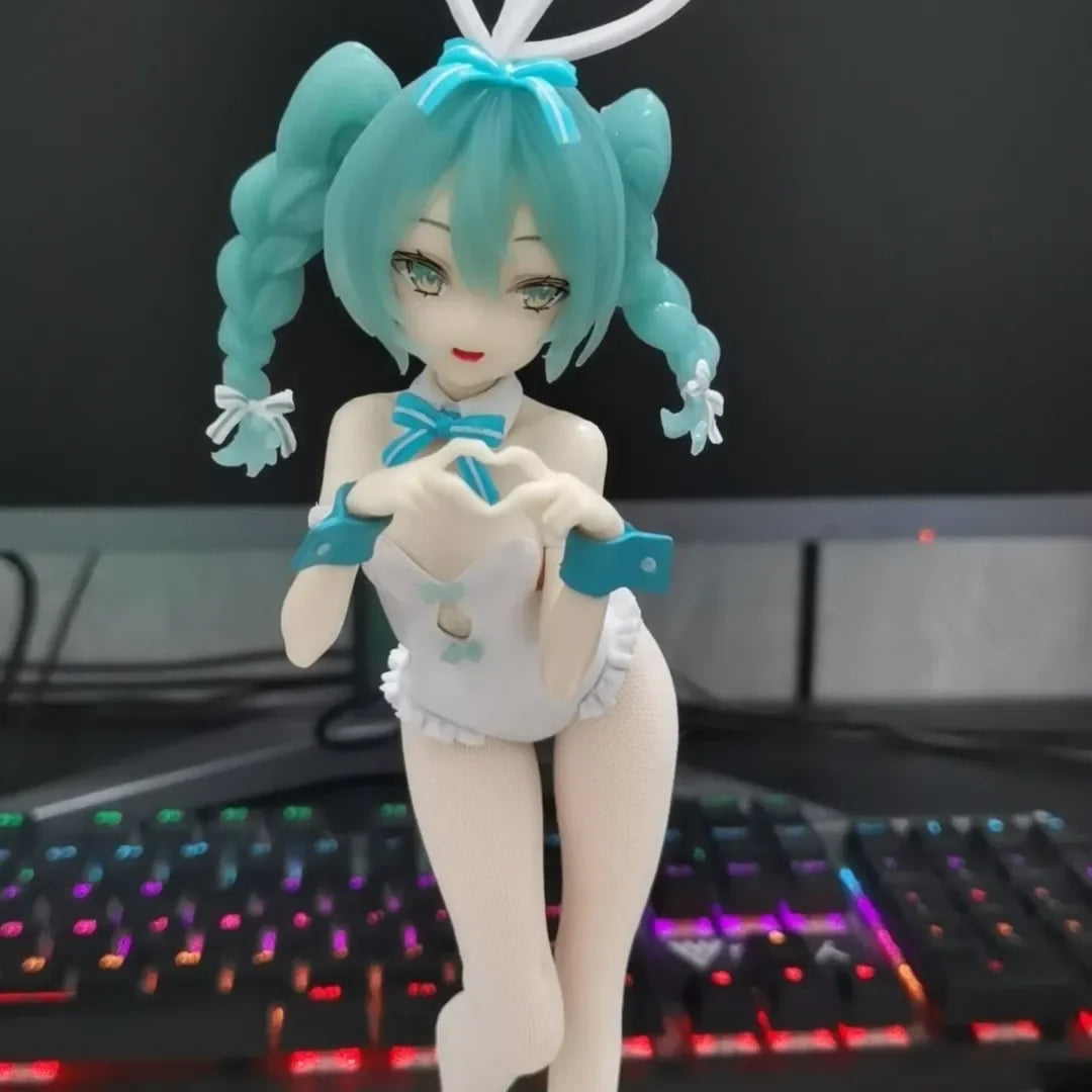 28cm Hatsune Miku Bunny Girl Figure - Collectible Model & Desk Decor