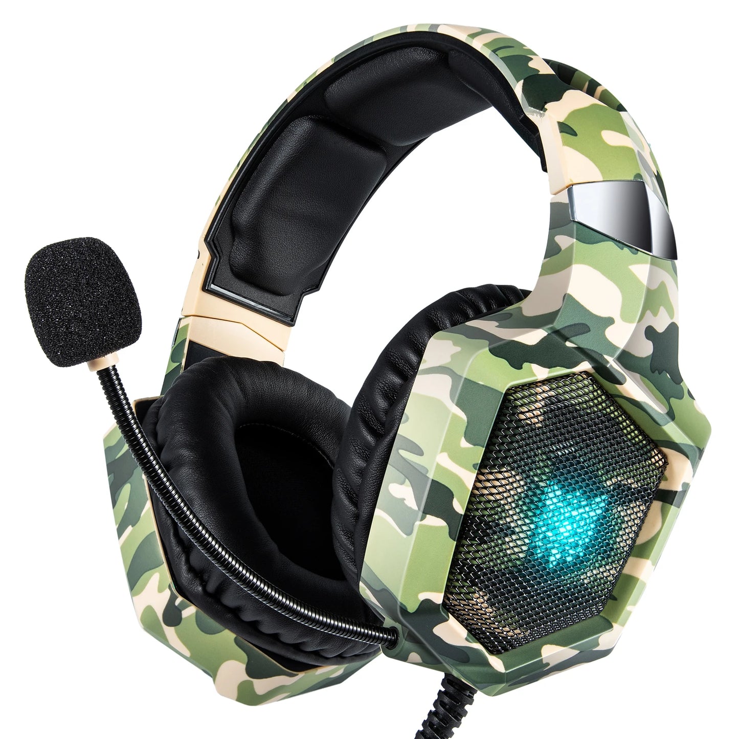 ONIKUMA K8 RGB Gaming Headset – Surround Sound Wired Headphones with Mic