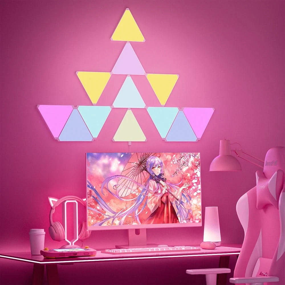 Super Thin WIFI Bluetooth USB LED Triangle Lamp - Smart Wall Light