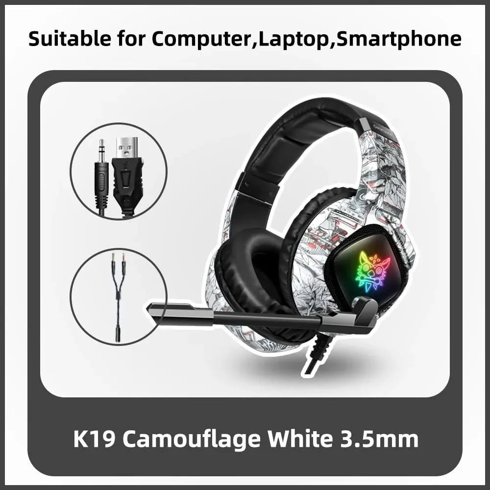 ONIKUMA K19 Wired Gaming Headset with Mic – Noise Cancelling Stereo Sound